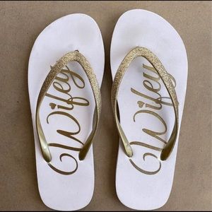 Wifey Flip Flops Size 7-8